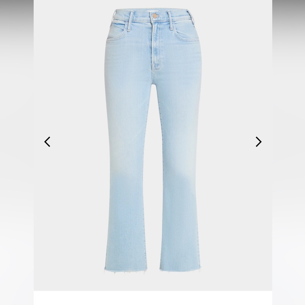 MOTHER Hustler Ankle Fray Jeans in Pina Colada Paradise, size 29